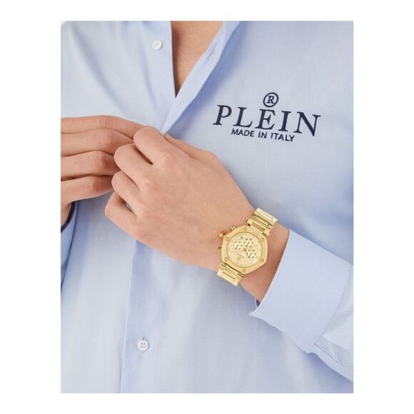 Philipp Plein The Hexagon Chrono Bracelet Watch Gold Mens - Picture 5 of 6